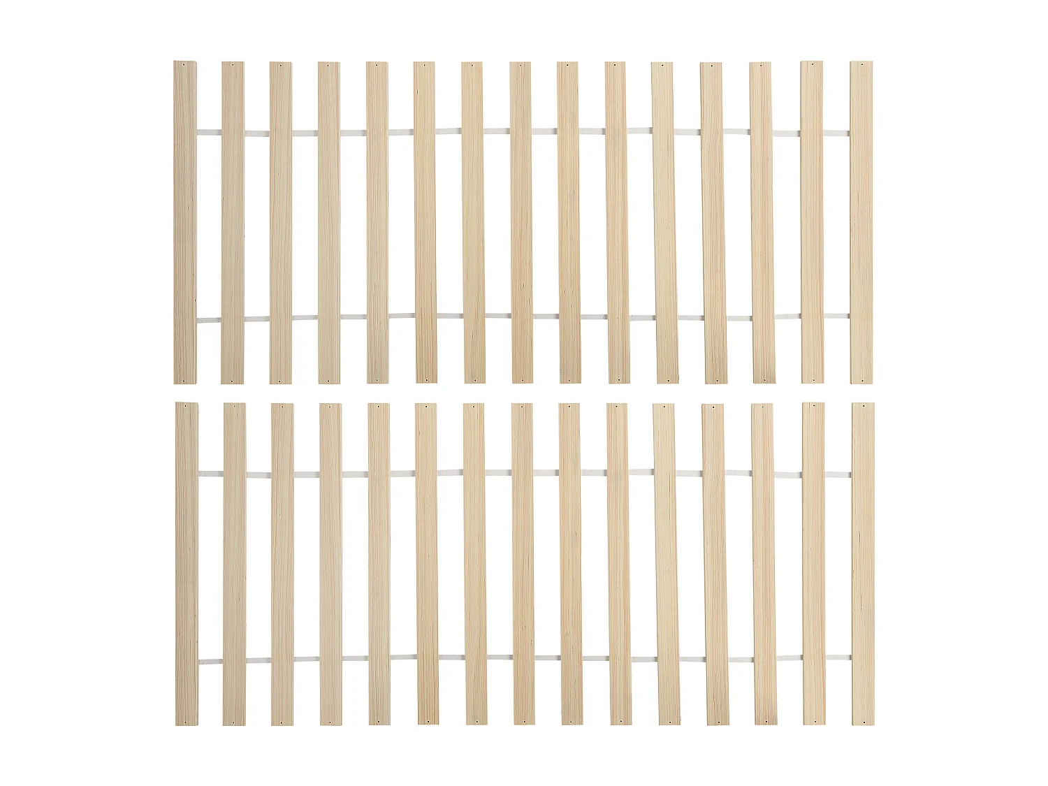 Bett mit Lattenrost Kiefernholz OLENDON 180 x 200 cm Weiss