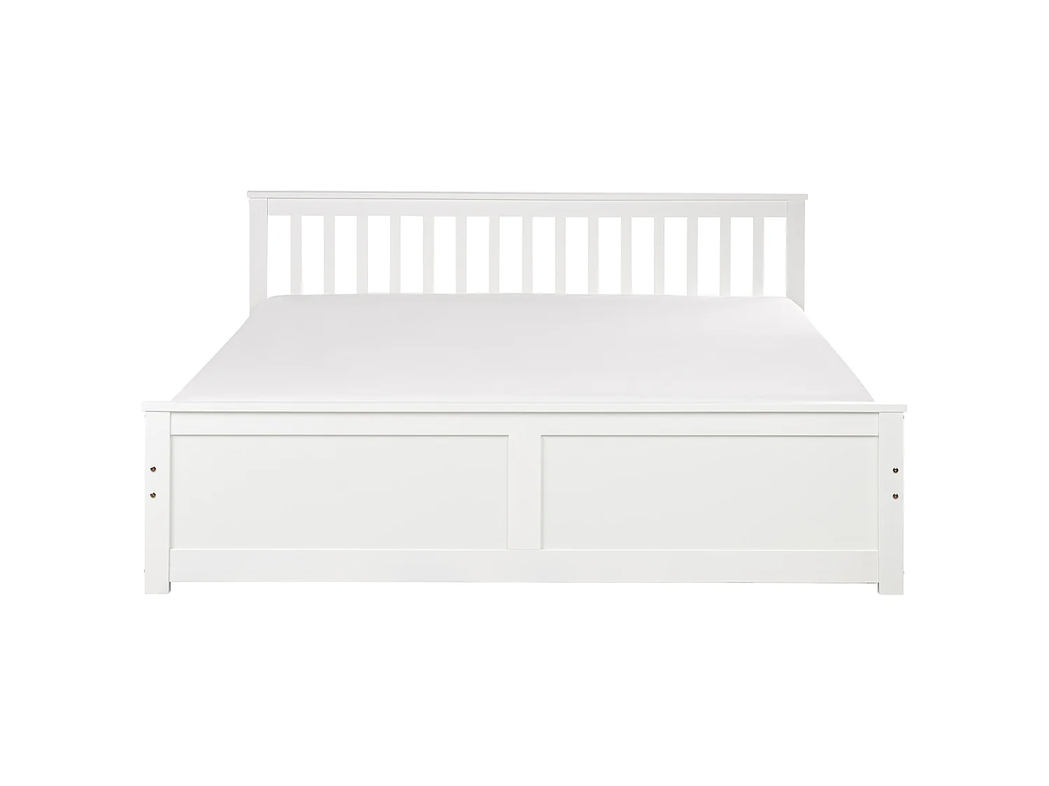Bed Pine Wood OLENDON 180 x 200 cm (EU Super King) White