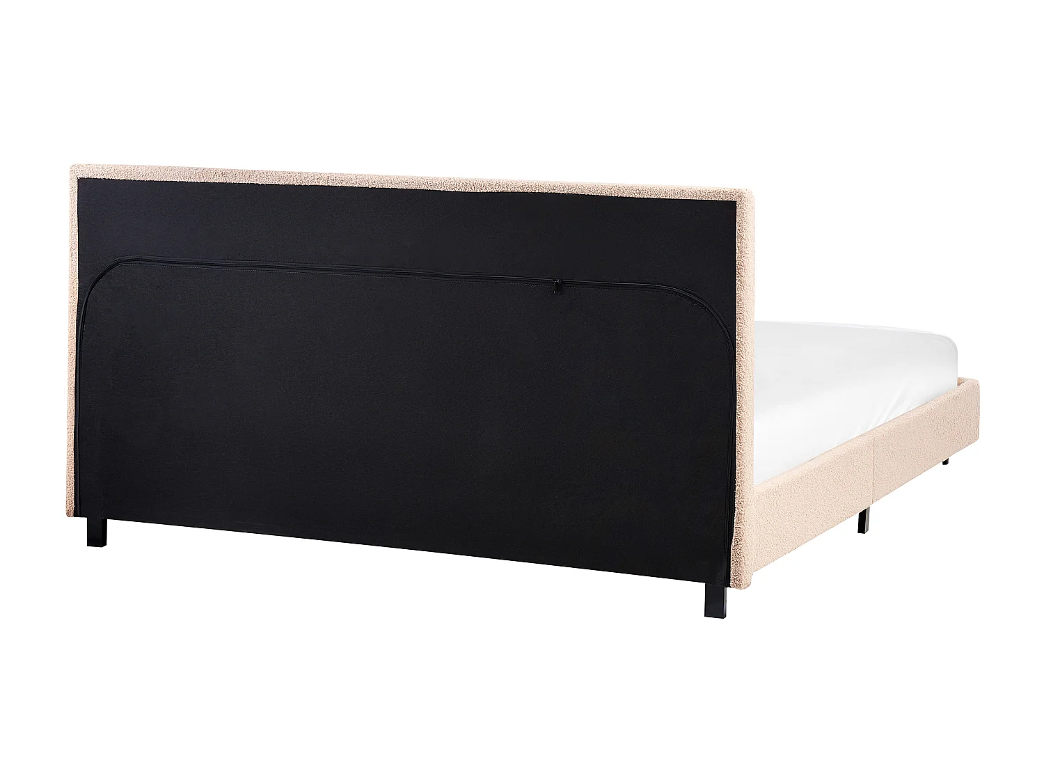 Lit à eau Bouclé ALBI 160 x 200 cm Beige