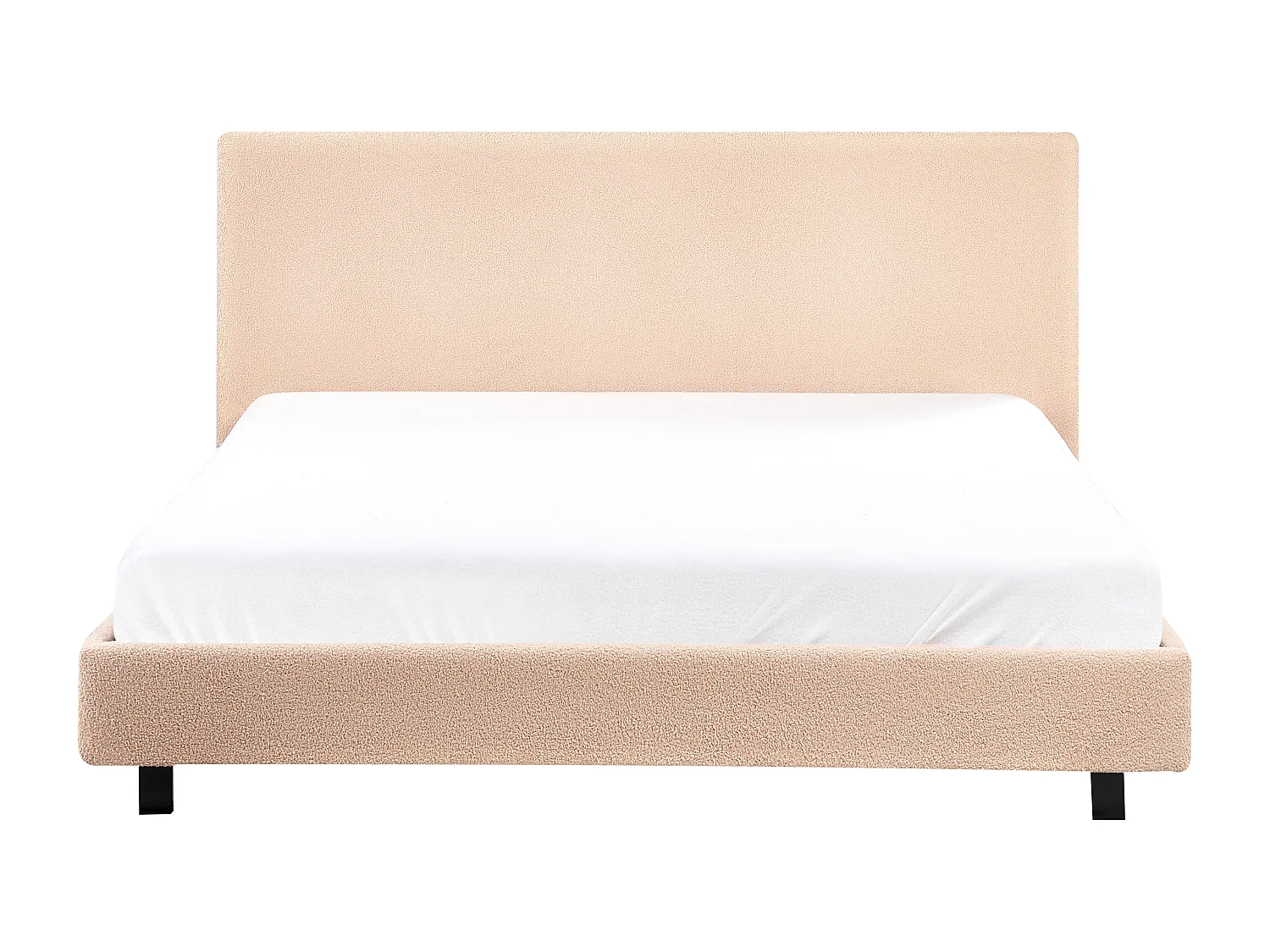 Lit à eau Bouclé ALBI 160 x 200 cm Beige