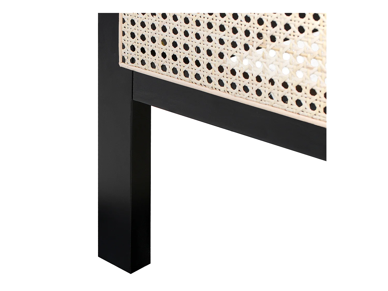 Lit avec sommier Bois de pin SALERNAS 160 x 200 cm Noir