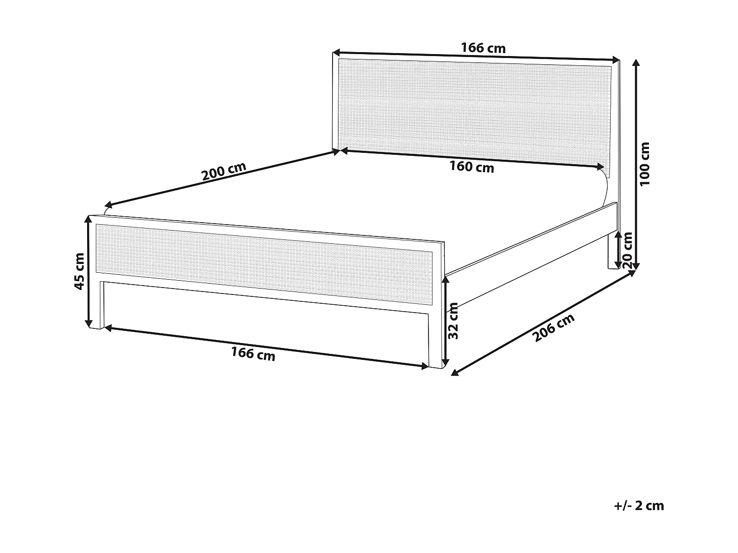 Bett mit Lattenrost Kiefernholz SALERNAS 160 x 200 cm Schwarz