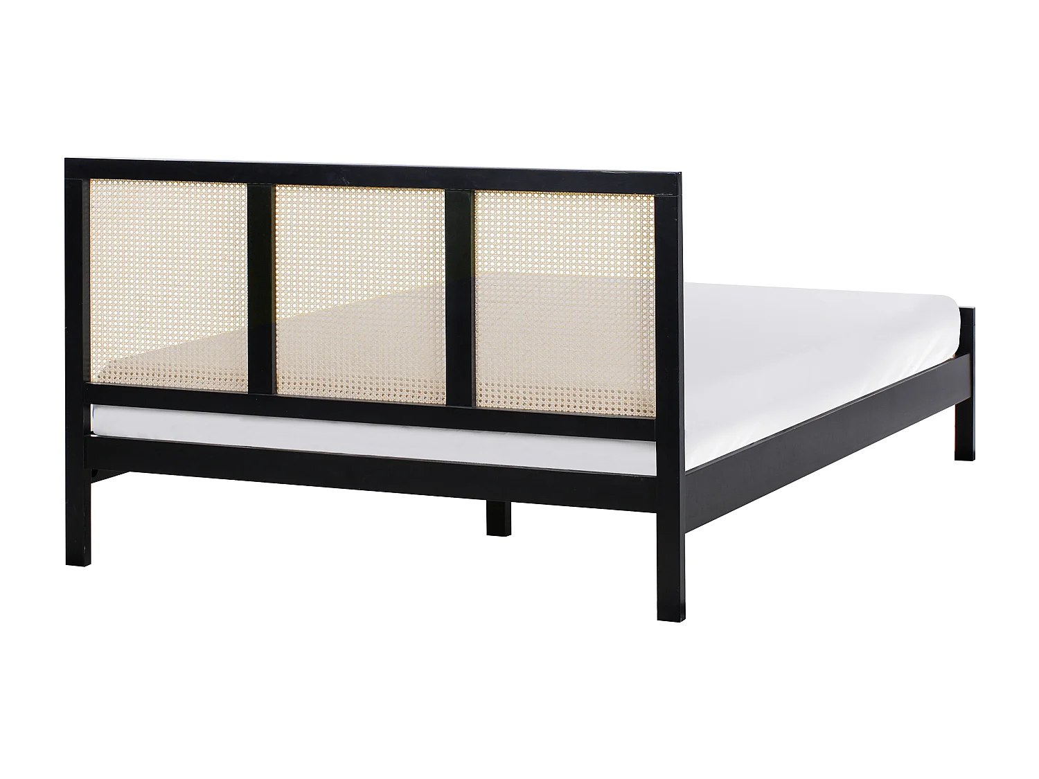 Bett mit Lattenrost Kiefernholz SALERNAS 160 x 200 cm Schwarz