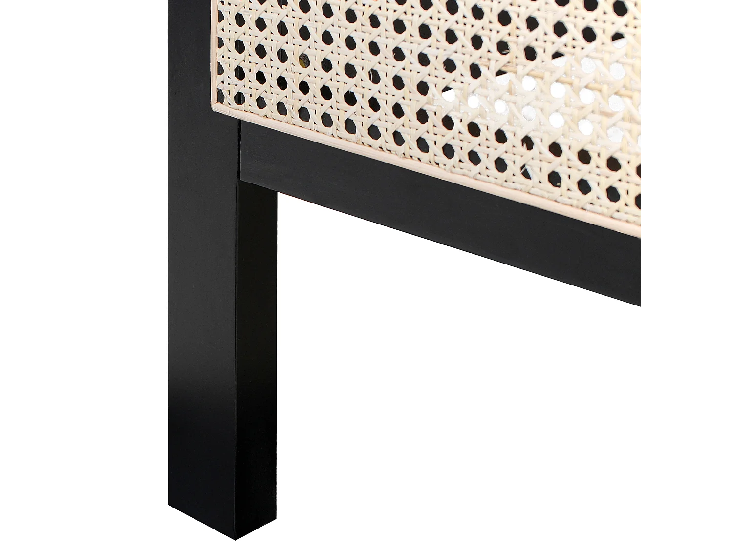 Cama Madera de pino SALERNAS 160 x 200 cm Negro