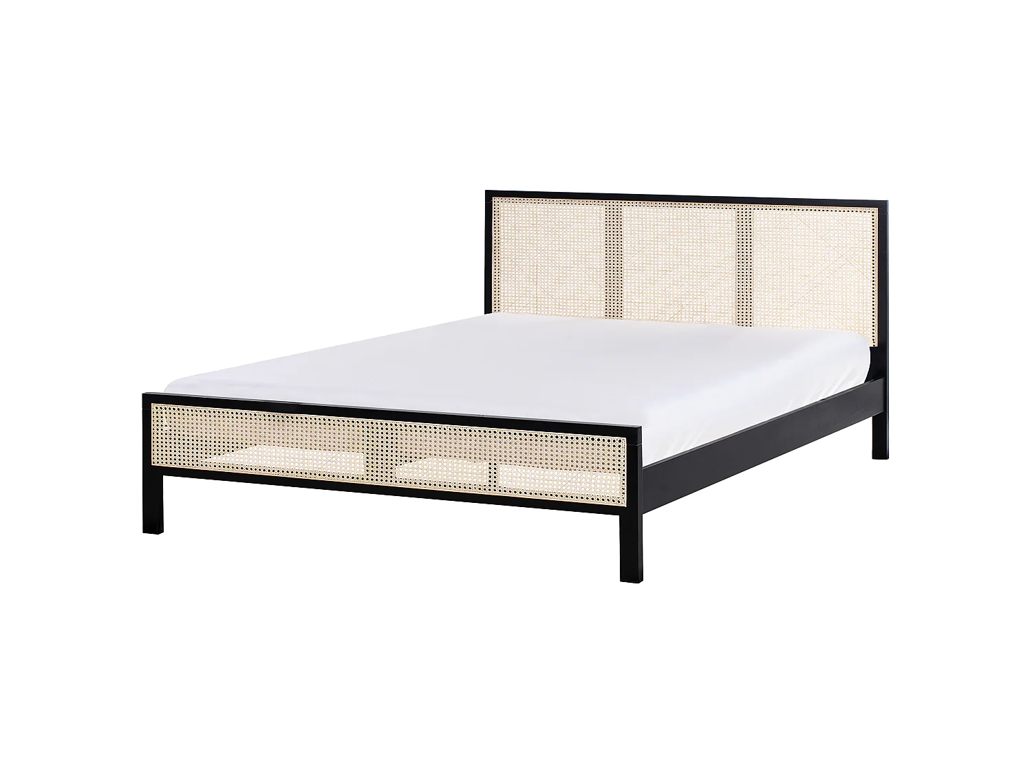 Letto Legno di pino SALERNAS 160 x 200 cm Nero