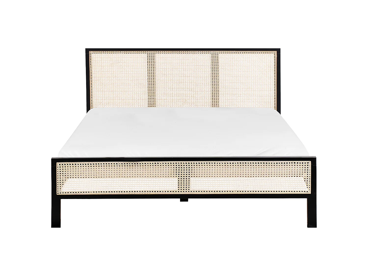 Letto Legno di pino SALERNAS 160 x 200 cm Nero