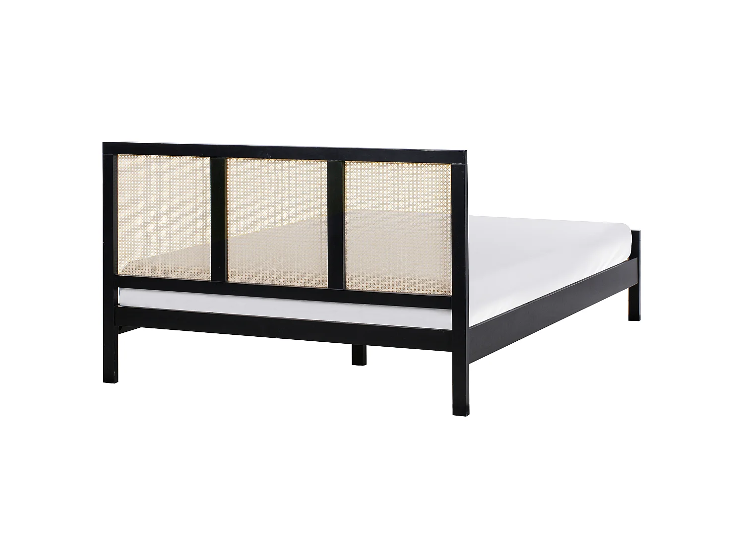 Letto Legno di pino SALERNAS 160 x 200 cm Nero