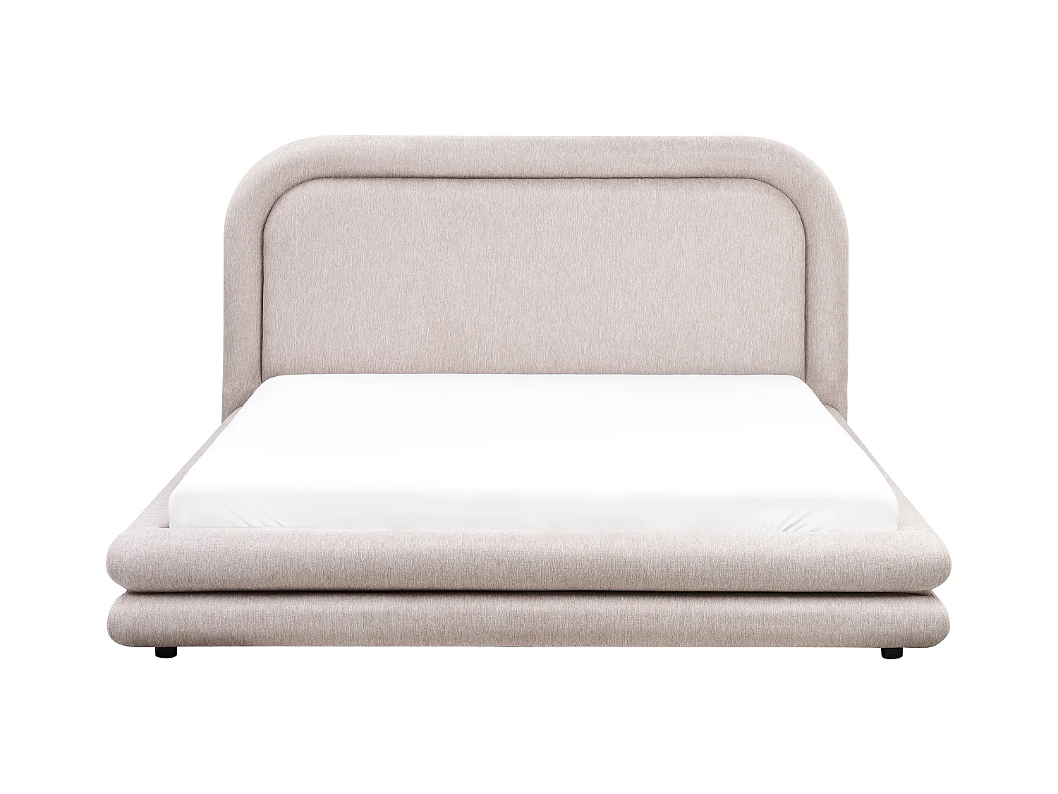 Bett mit Lattenrost Kunstleinen LAVARDENS 160 x 200 cm Taupe