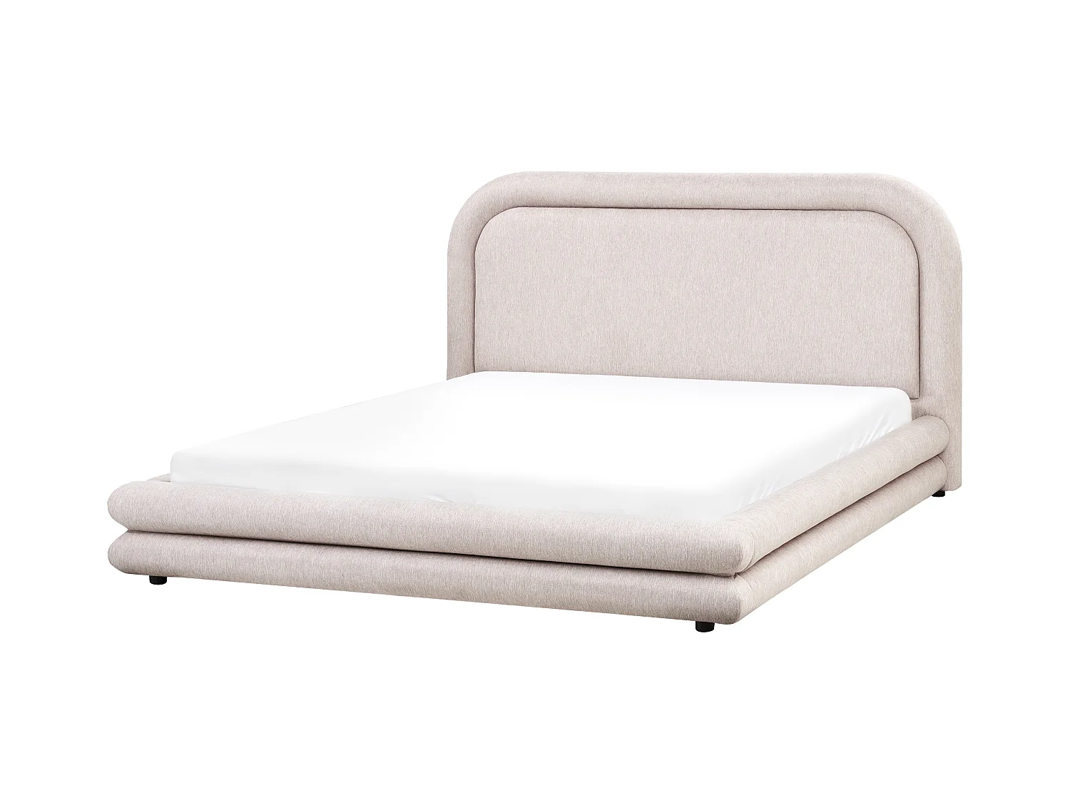 Bett mit Lattenrost Kunstleinen LAVARDENS 160 x 200 cm Taupe