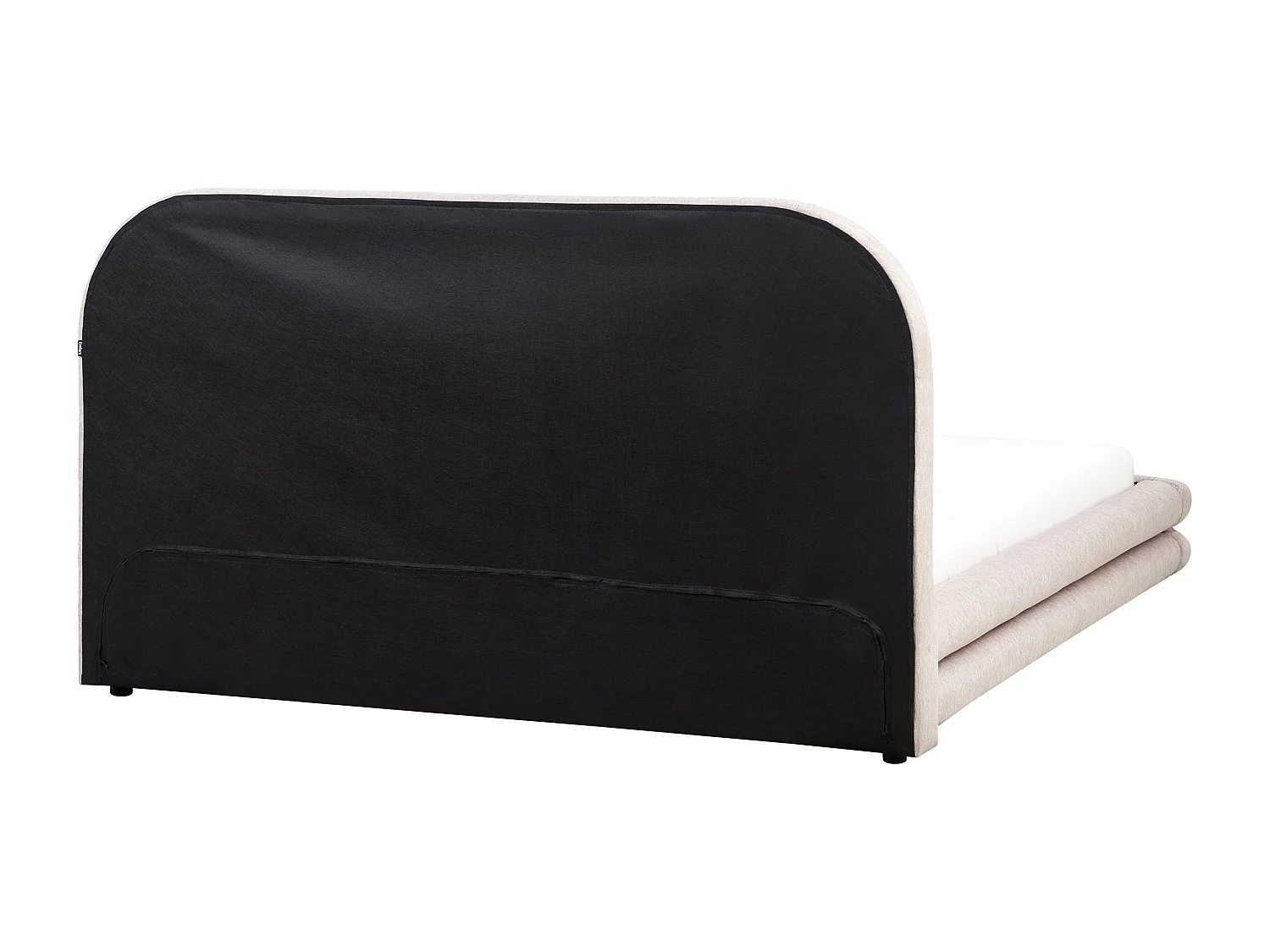 Lit avec sommier Lin synthétique LAVARDENS 160 x 200 cm Taupe