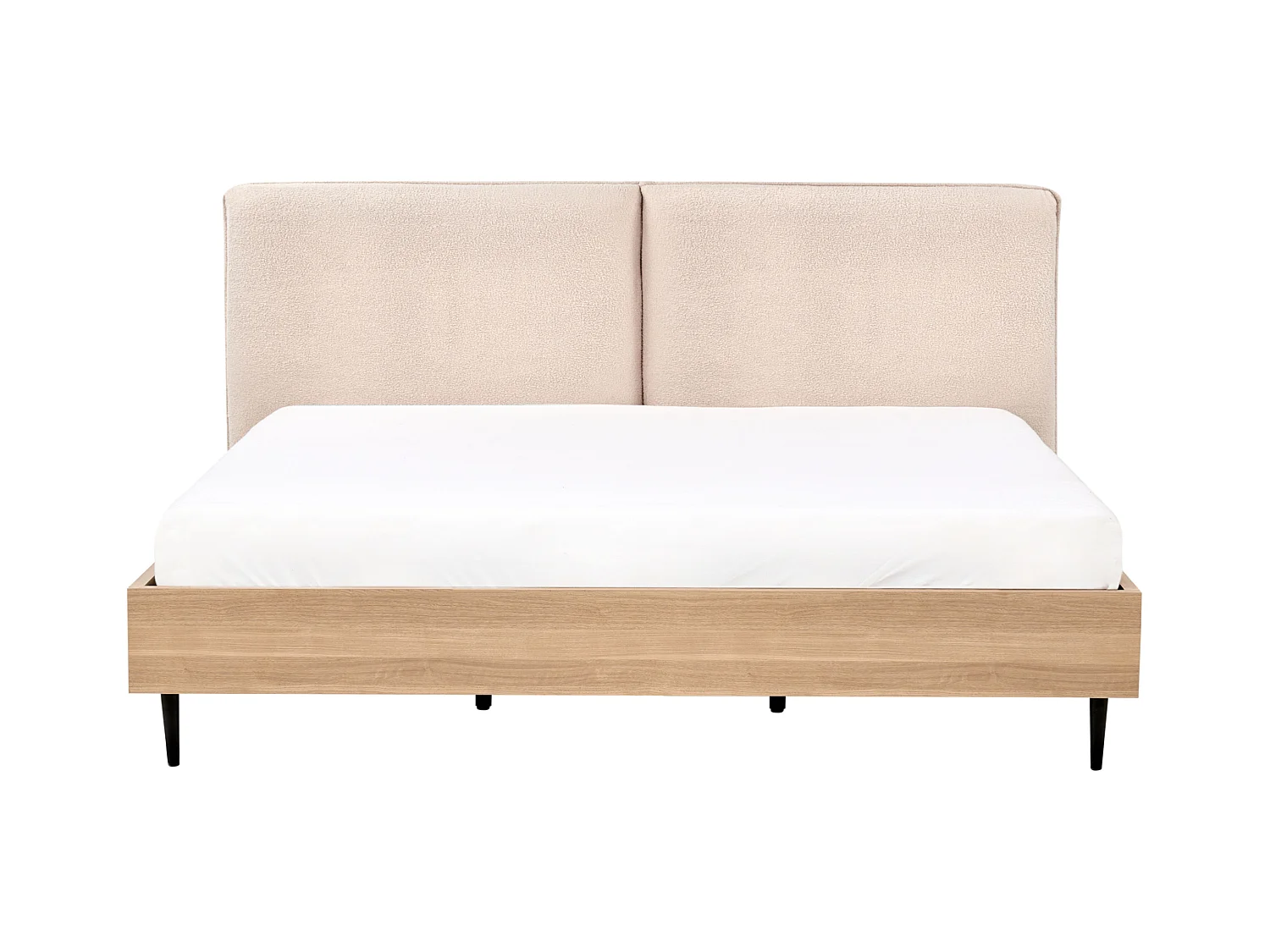 Bett mit Lattenrost Bouclé LIMANTON 180 x 200 cm Beige