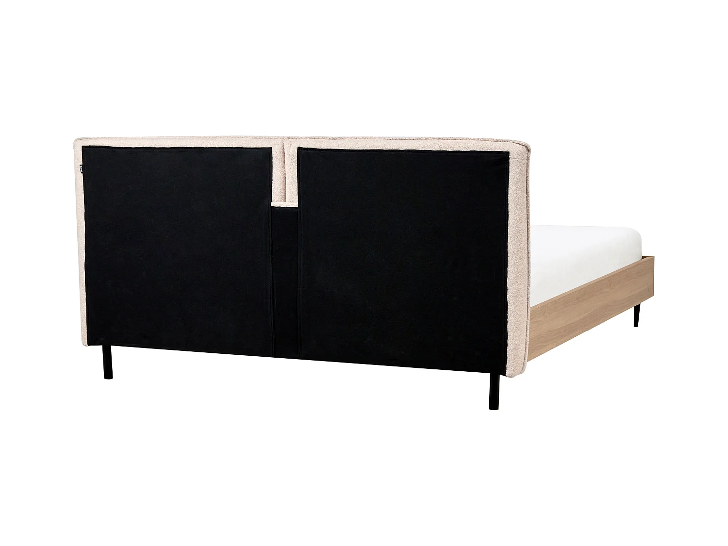 Bett mit Lattenrost Bouclé LIMANTON 180 x 200 cm Beige