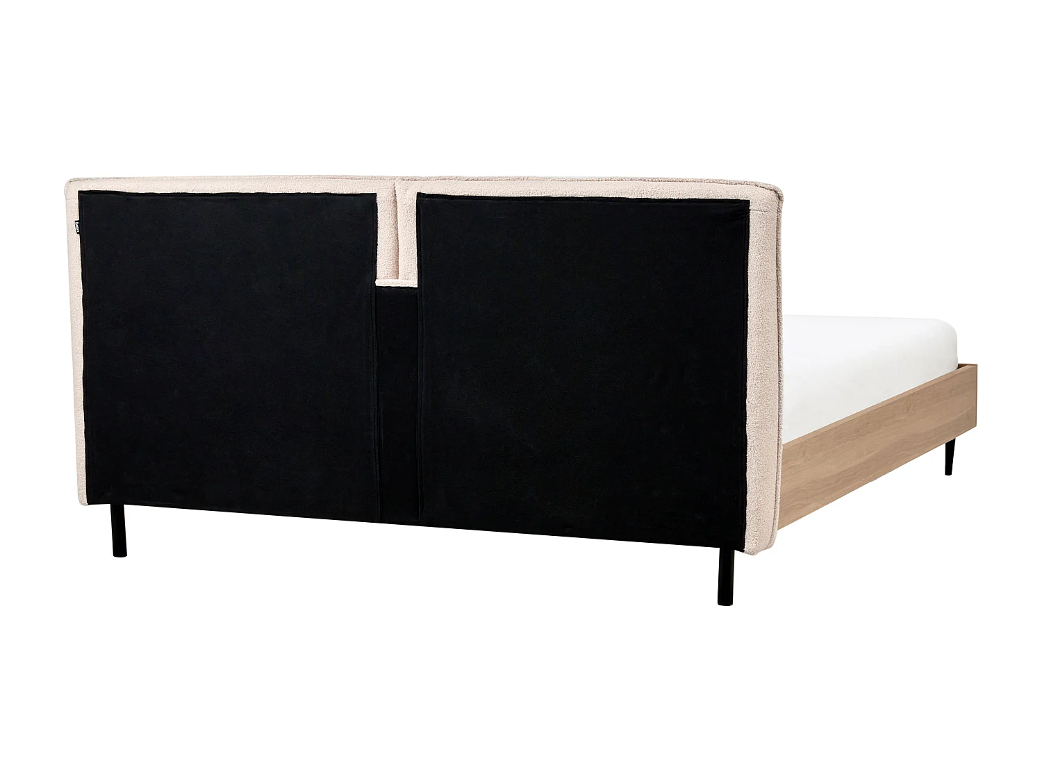 Lit avec sommier Bouclé LIMANTON 180 x 200 cm Beige