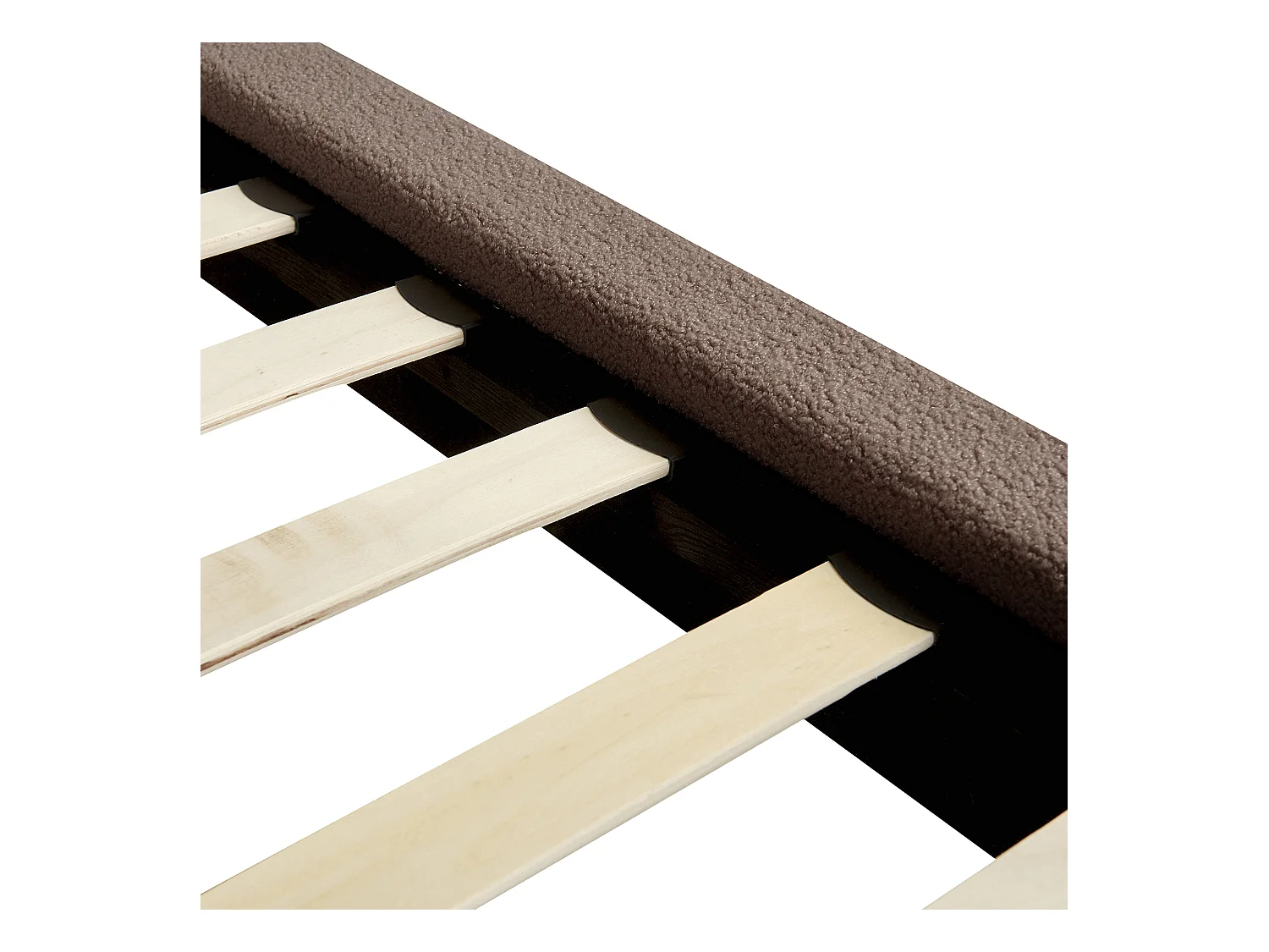 Lit avec sommier Bouclé MELLE 180 x 200 cm Marron