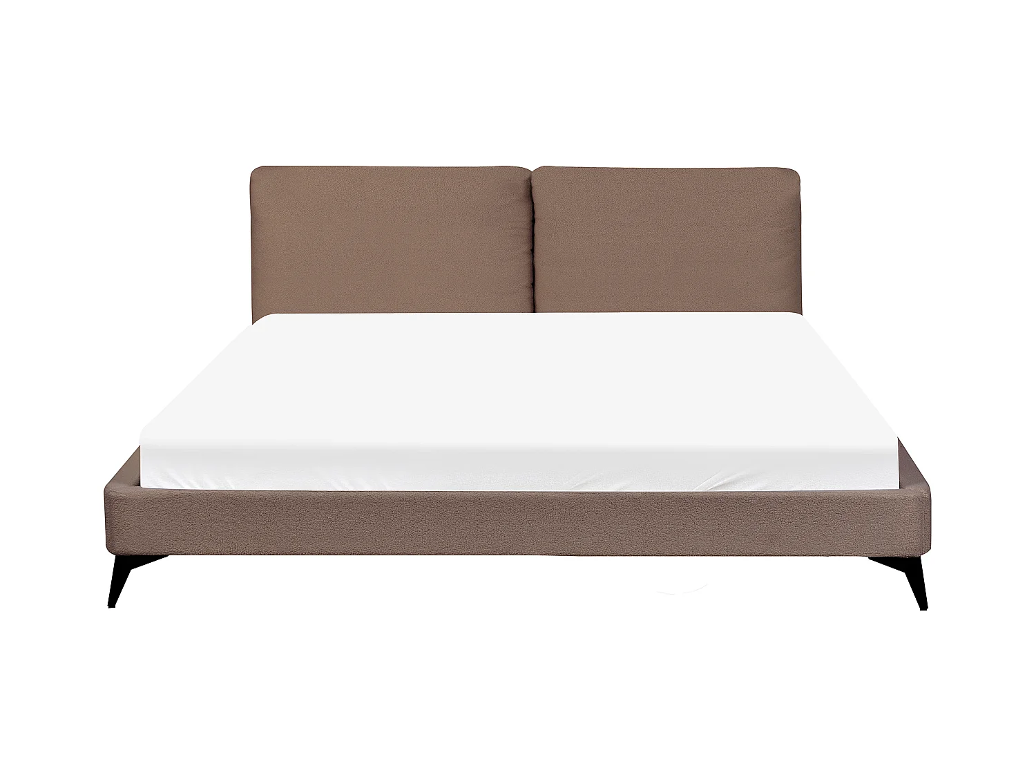 Bett mit Lattenrost Bouclé MELLE 180 x 200 cm Braun