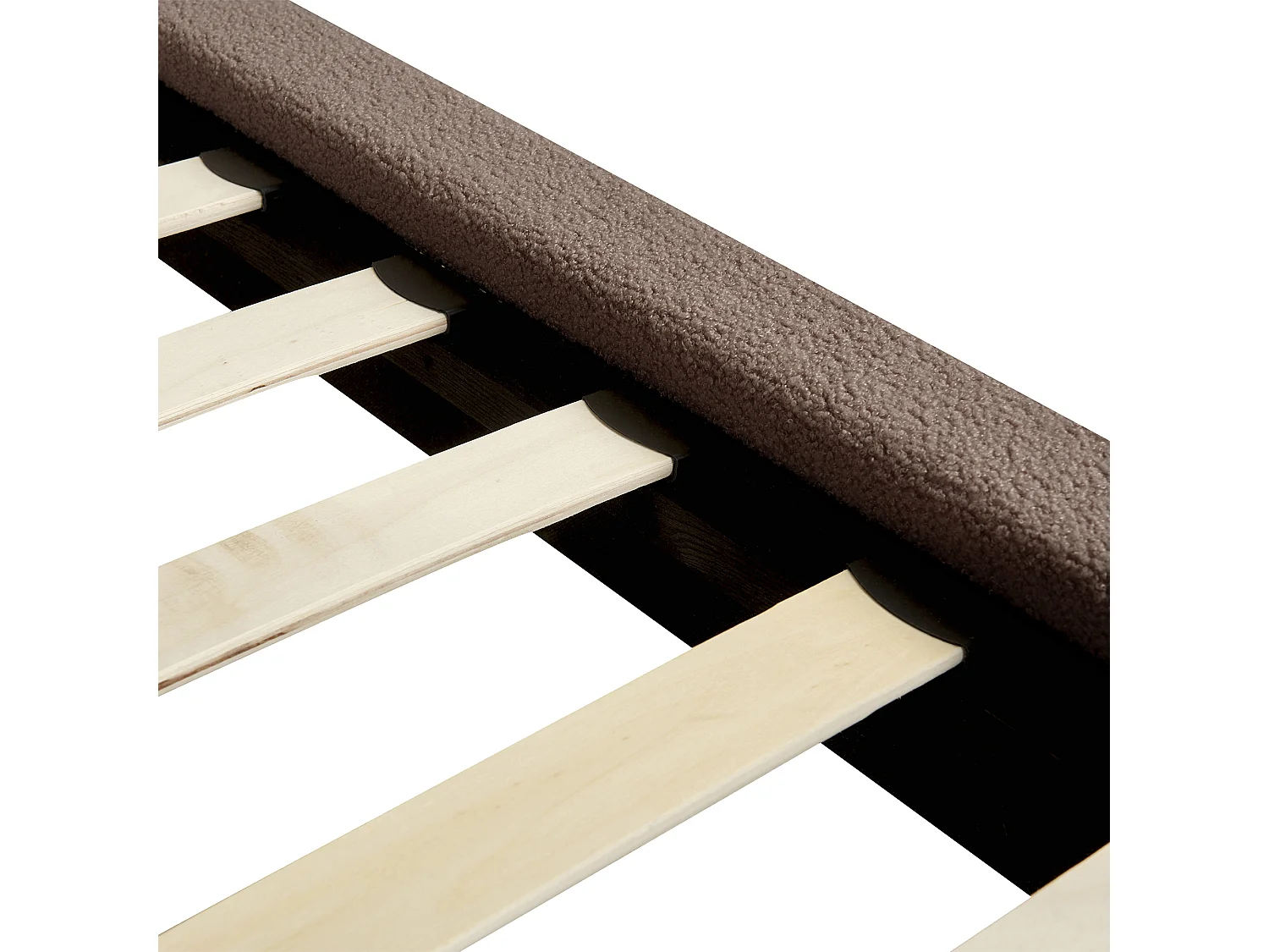 Lit avec sommier Bouclé MELLE 180 x 200 cm Marron