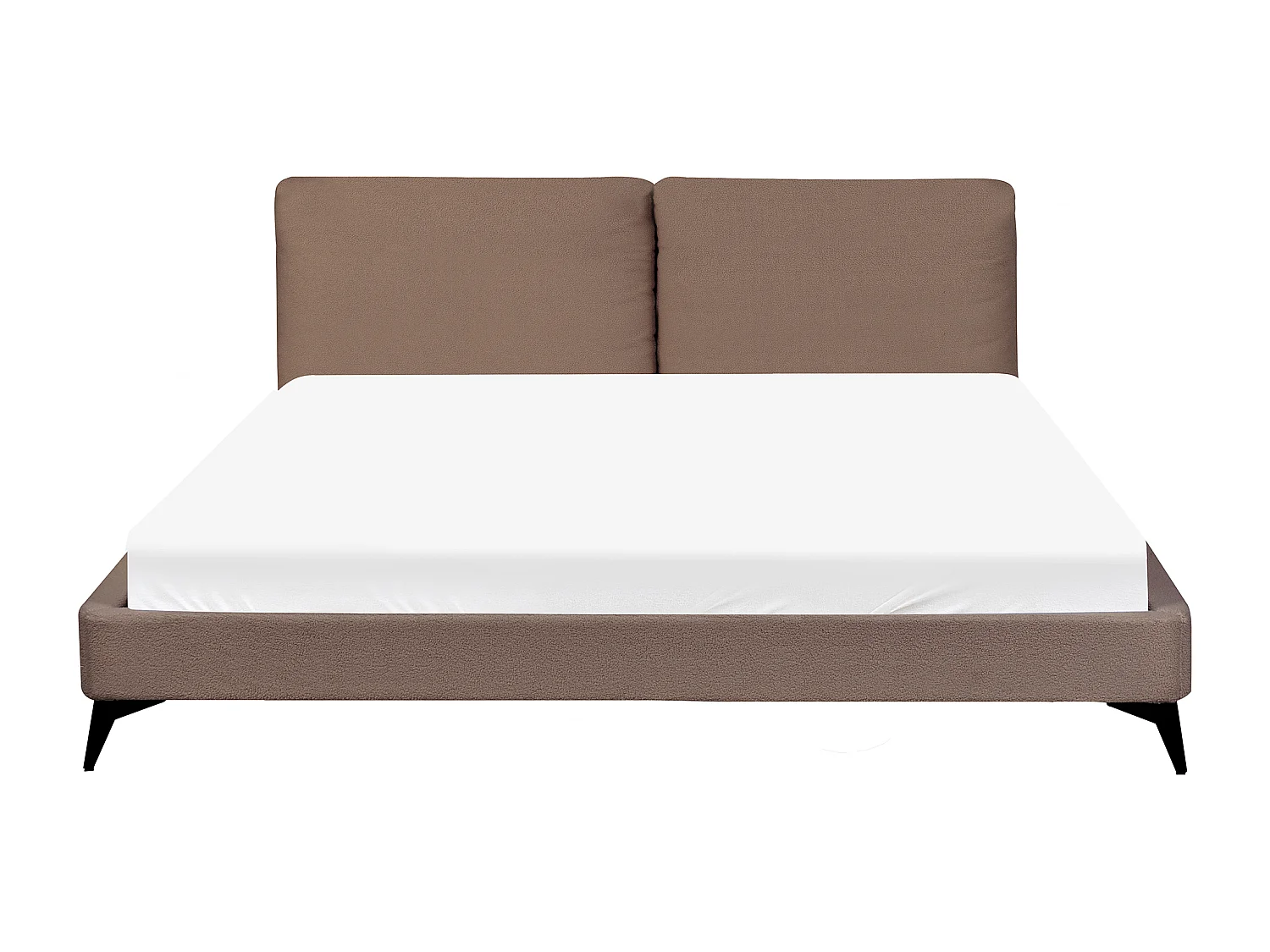 Letto Bouclé MELLE 180 x 200 cm Marrone