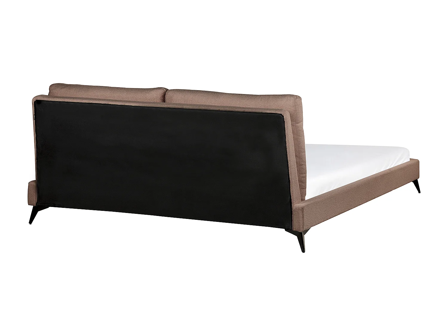Letto Bouclé MELLE 180 x 200 cm Marrone