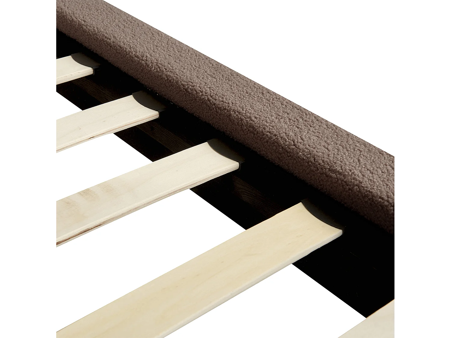 Letto Bouclé MELLE 180 x 200 cm Marrone