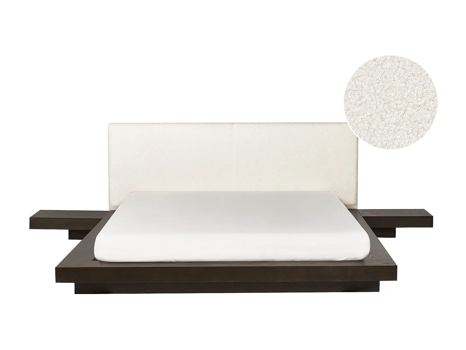 Lit à eau Bouclé ZEN 160 x 200 cm Frêne foncé