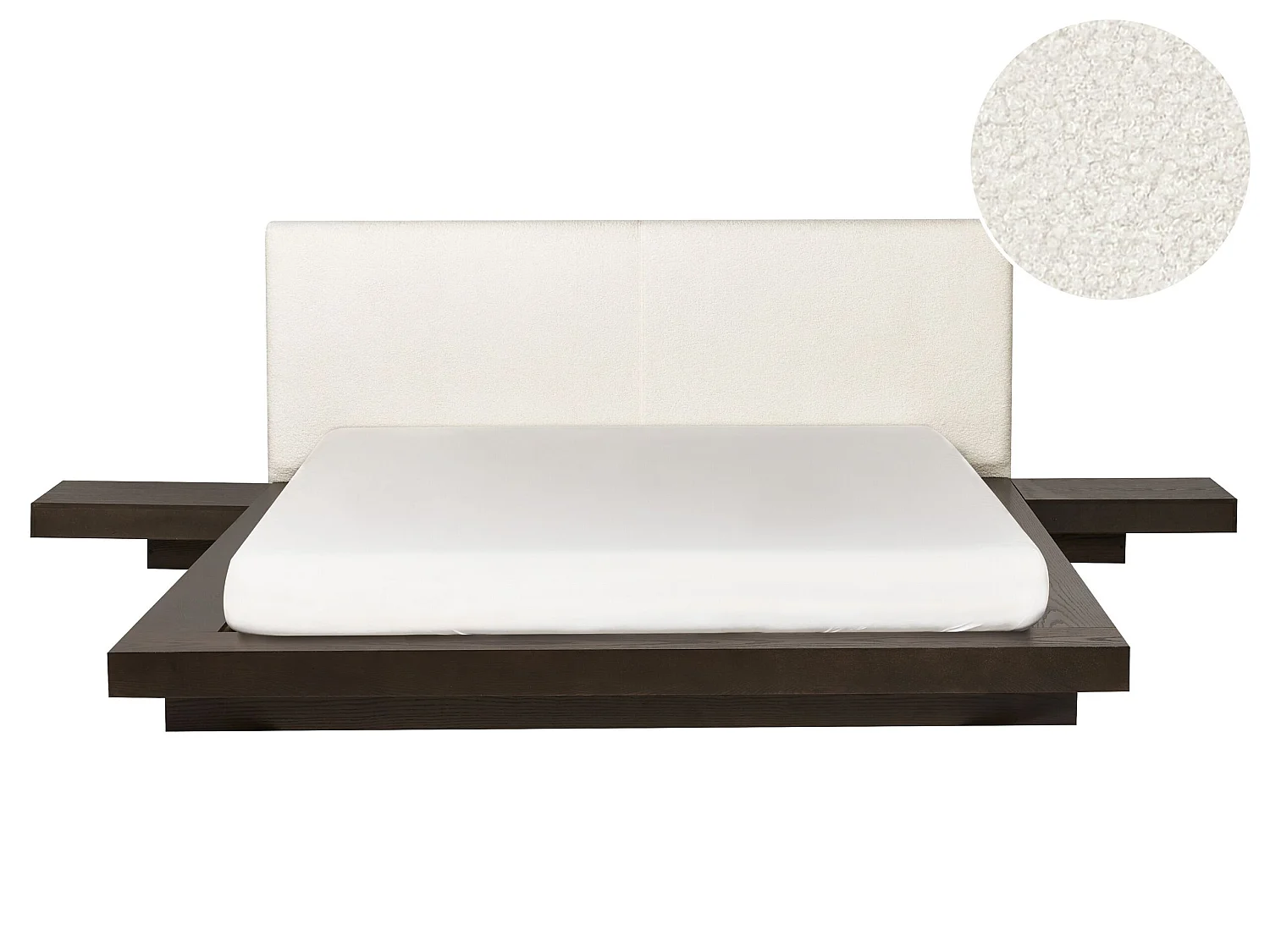 Waterbed Boucle ZEN 160 x 200 cm (EU King Size) Dark Ash Wood