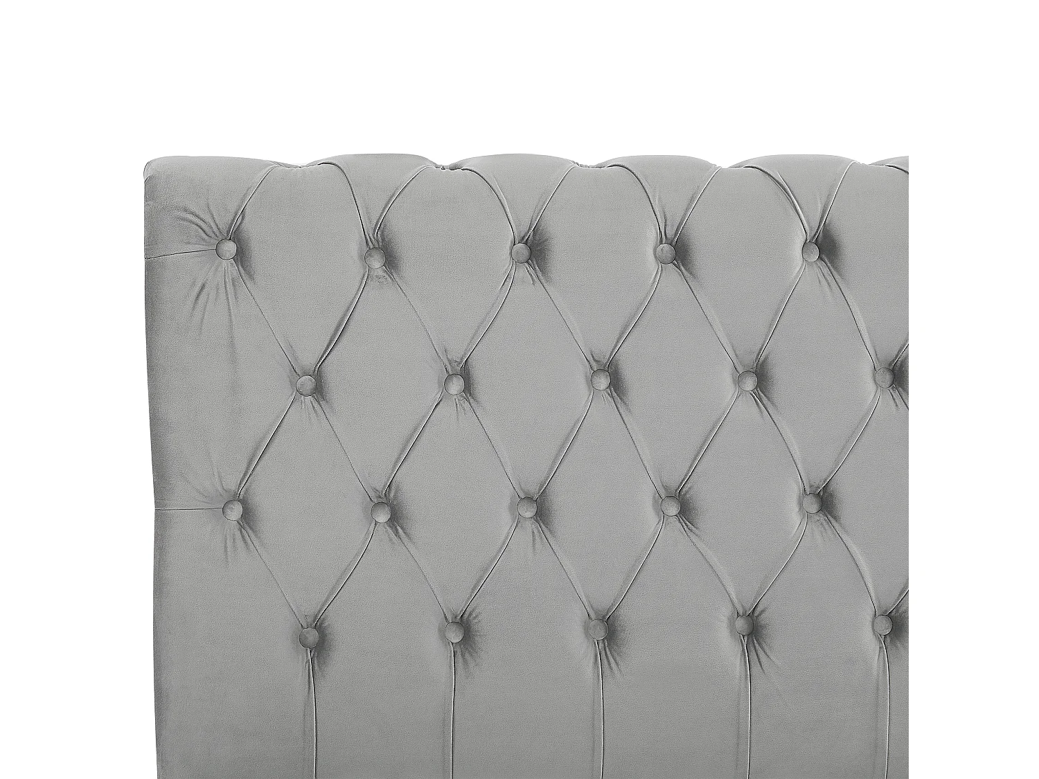 Lit à eau Velours AVALLON 160 x 200 cm Gris