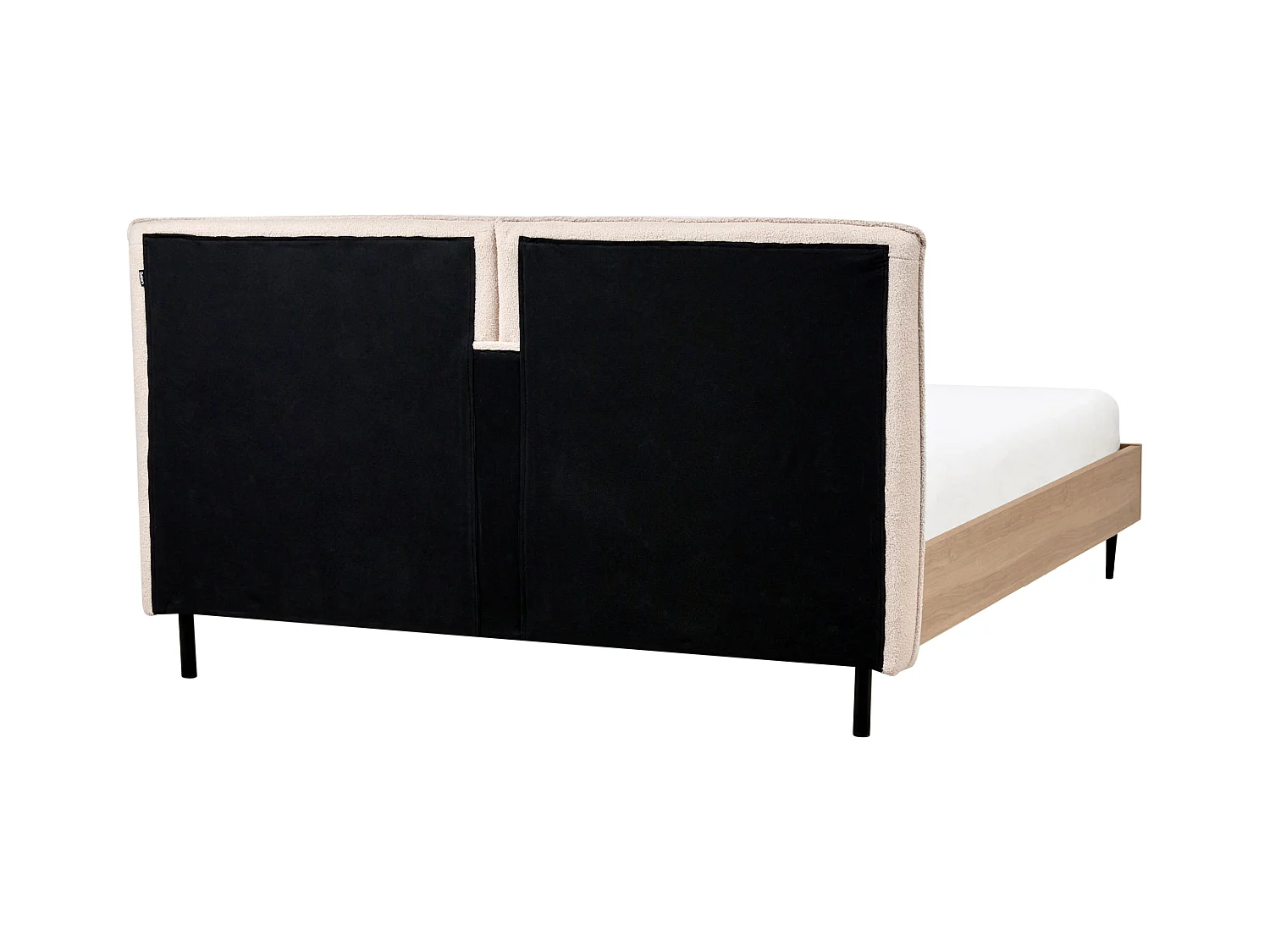 Lit avec sommier Bouclé LIMANTON 140 x 200 cm Beige