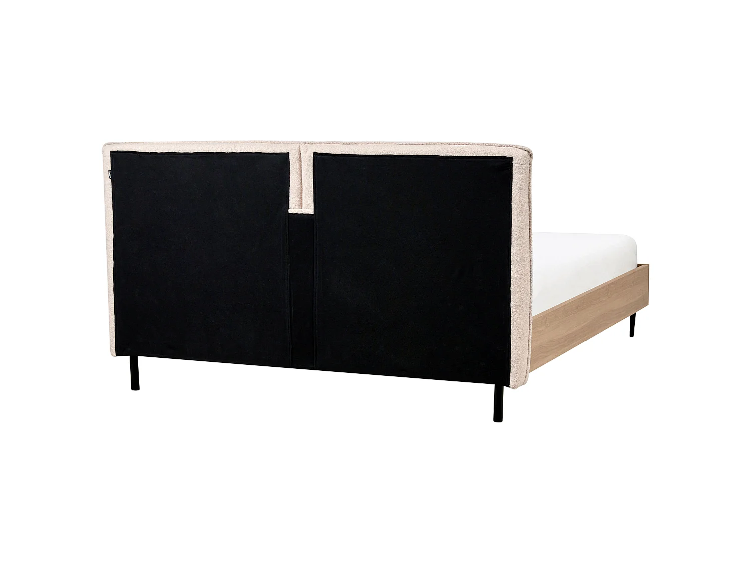 Säng med lamellram Bouclé LIMANTON 140 x 200 cm Beige