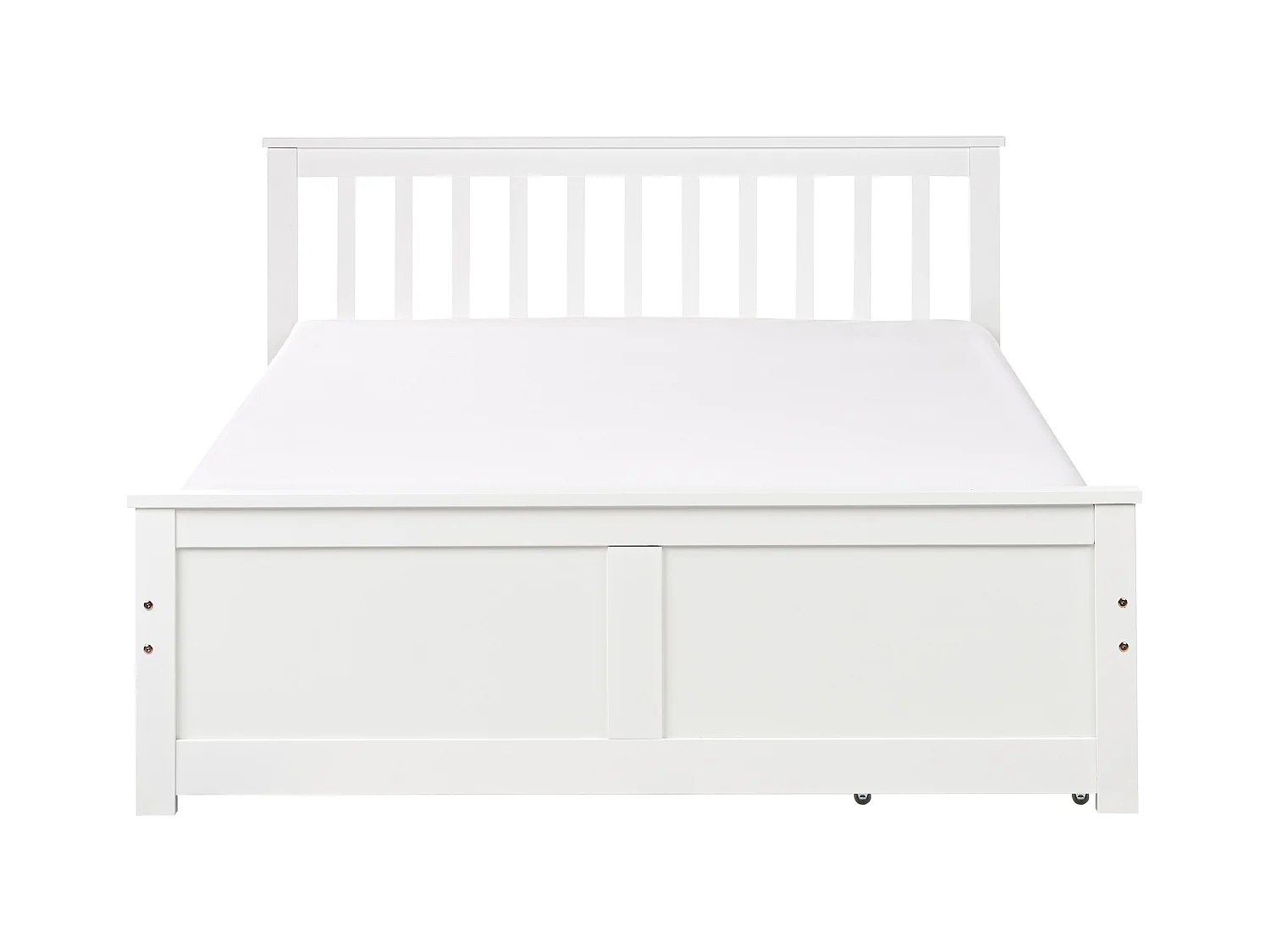 Lit avec tiroirs de rangement Bois de pin OLENDON 140 x 200 cm Blanc