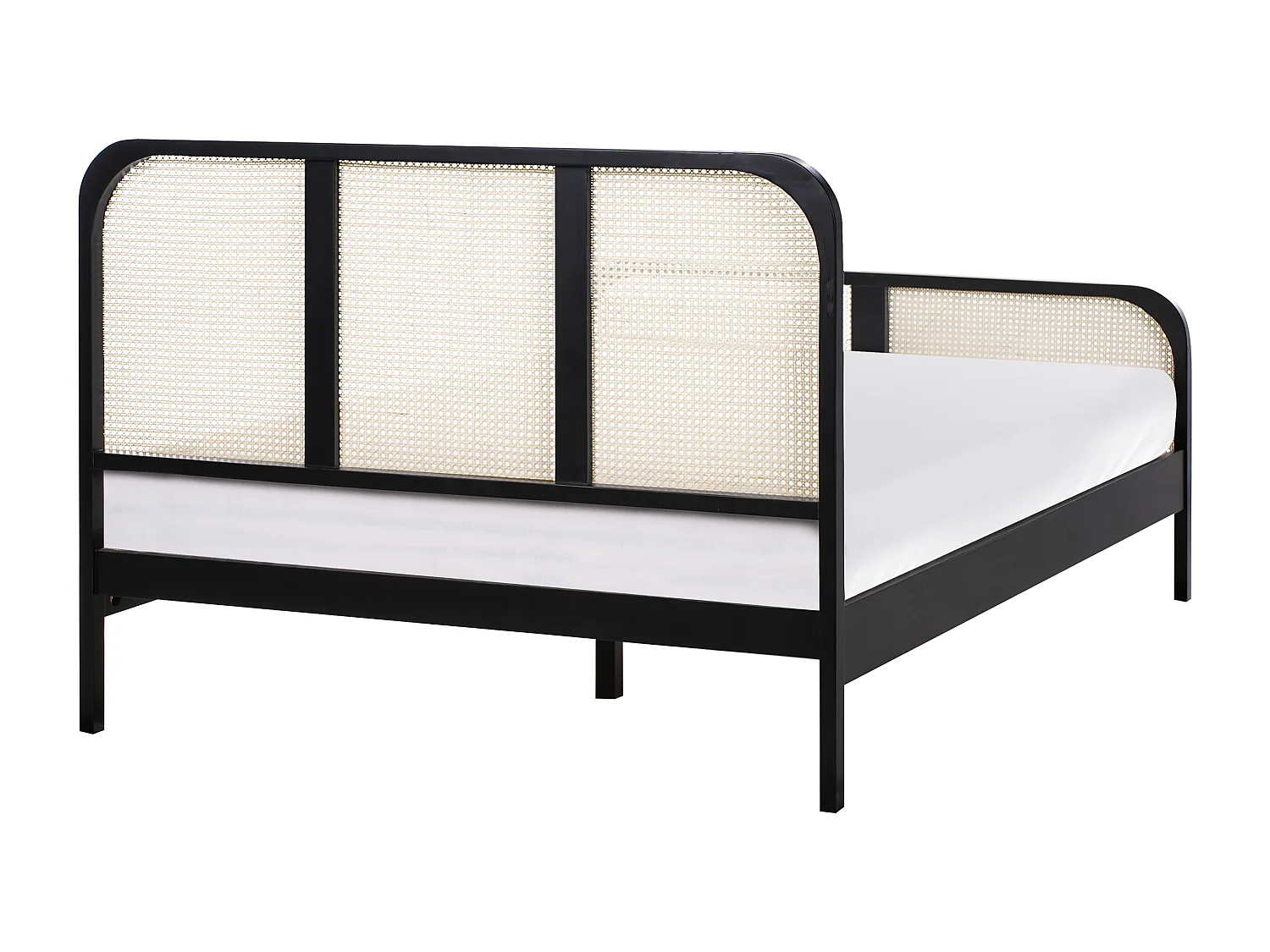 Bett mit Lattenrost Kiefernholz GONFARON 140 x 200 cm Schwarz