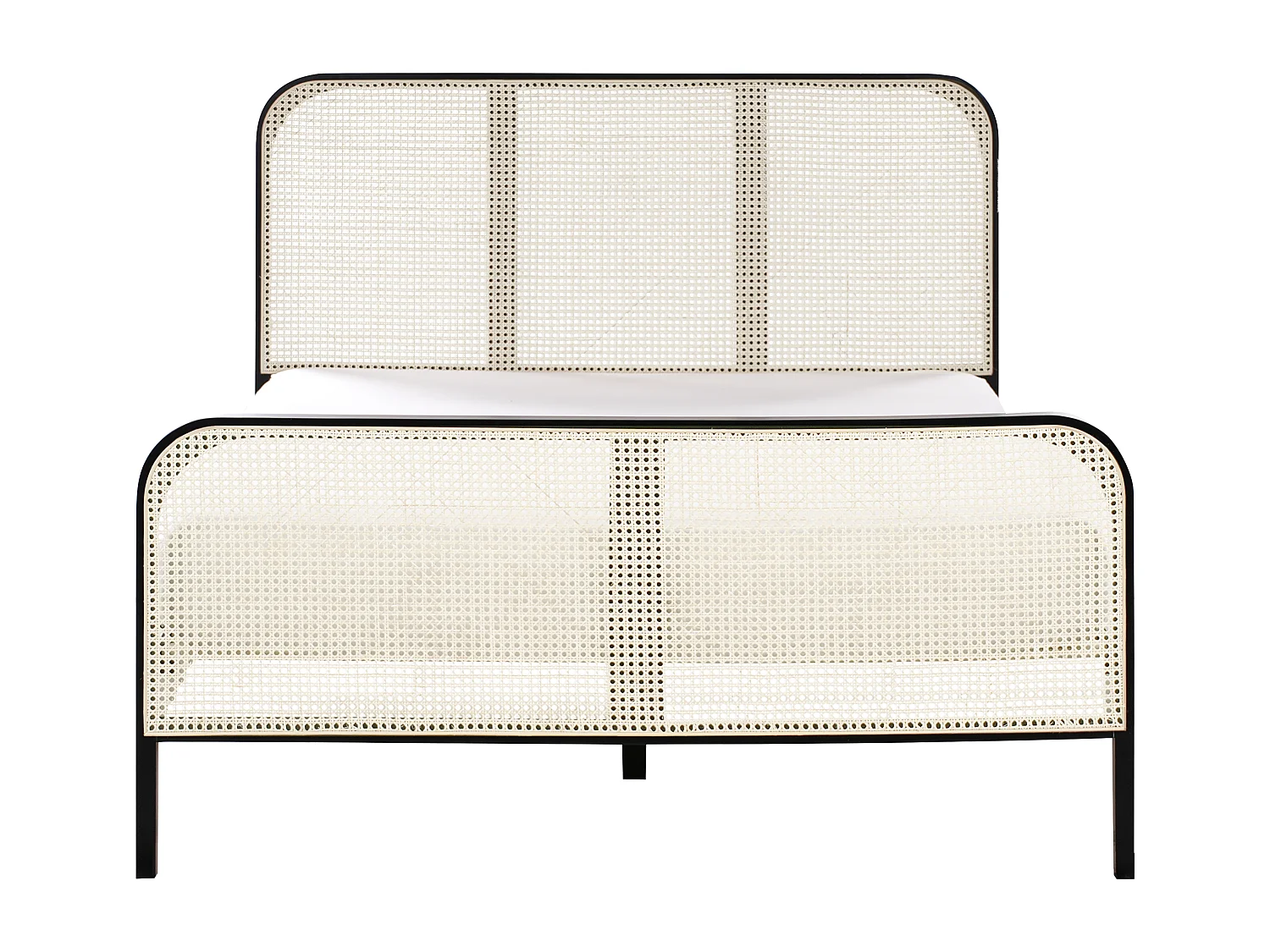 Bett mit Lattenrost Kiefernholz GONFARON 140 x 200 cm Schwarz