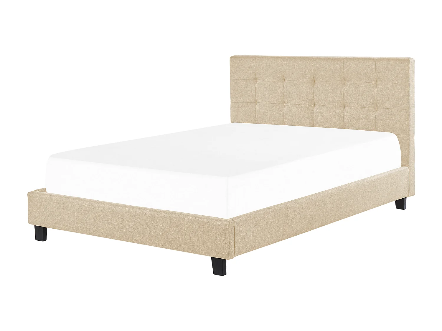 Lit à eau Tissu LA ROCHELLE 180 x 200 cm Beige