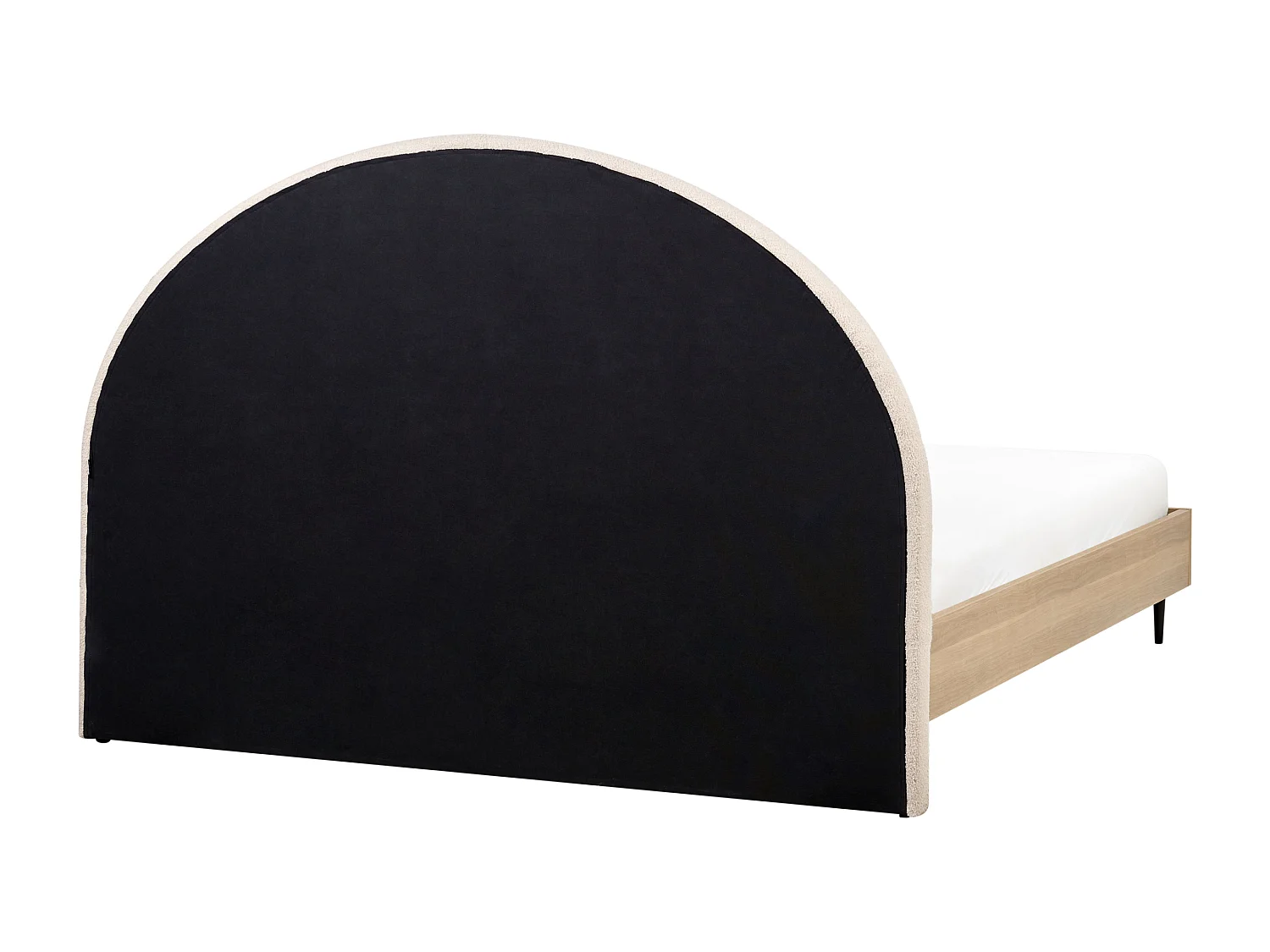Bett mit Lattenrost Bouclé MILLAY 180 x 200 cm Beige