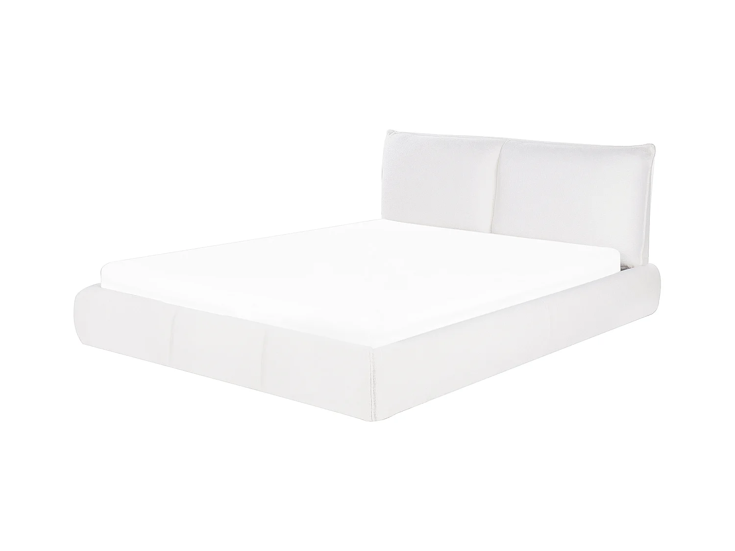 Lit à eau Bouclé VINAY 160 x 200 cm Blanc