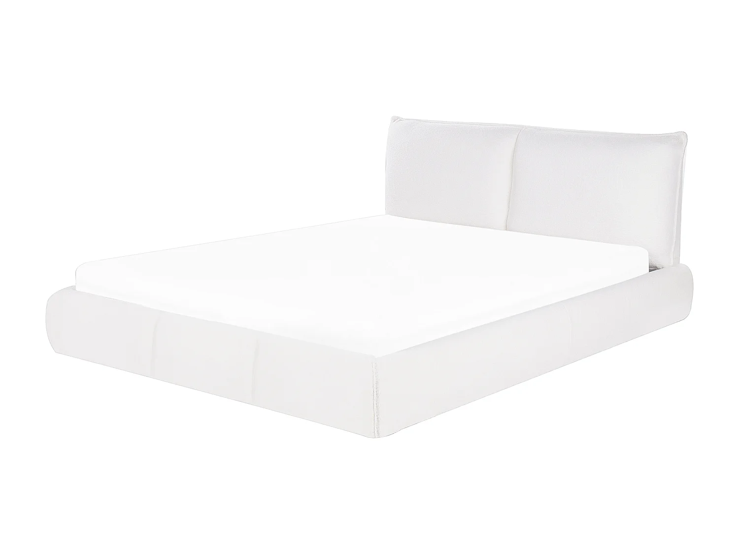 Cama de agua Bouclé VINAY 160 x 200 cm Blanco
