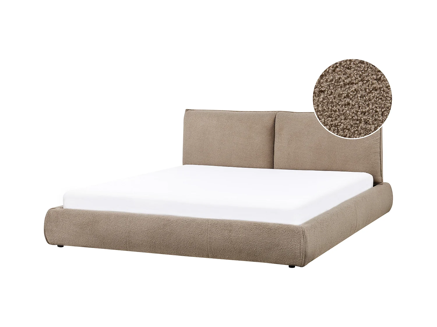 Lit avec sommier Bouclé VINAY 180 x 200 cm Marron