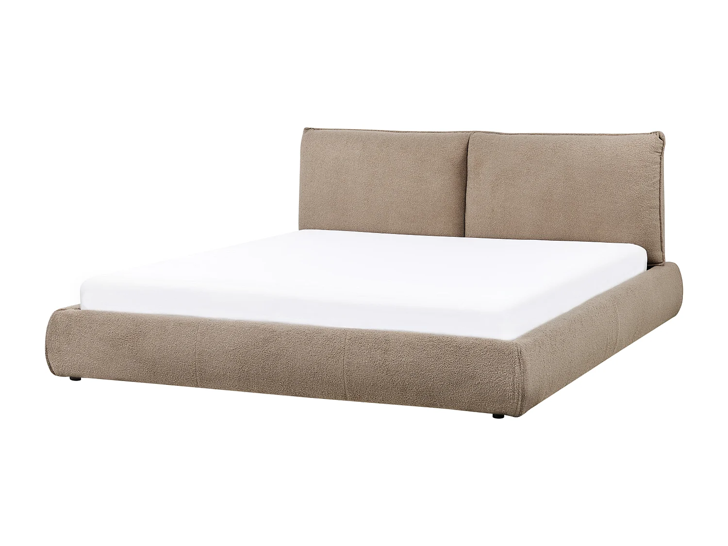 Bett mit Lattenrost Bouclé VINAY 180 x 200 cm Braun