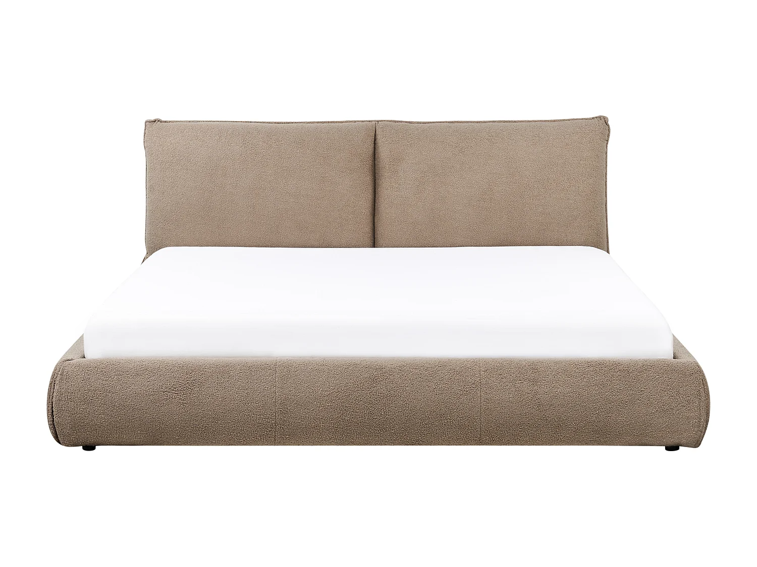 Bett mit Lattenrost Bouclé VINAY 180 x 200 cm Braun