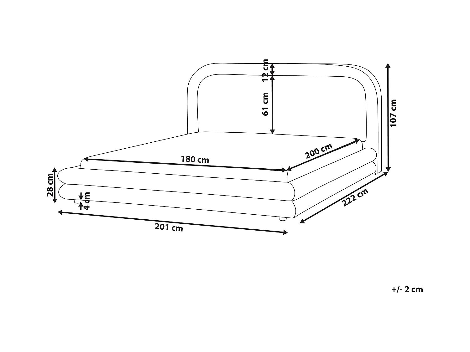 Bett mit Lattenrost Kunstleinen LAVARDENS 180 x 200 cm Taupe