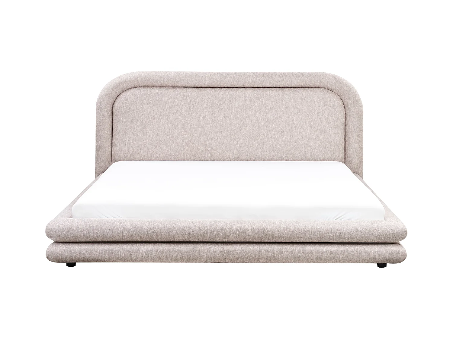 Bett mit Lattenrost Kunstleinen LAVARDENS 180 x 200 cm Taupe