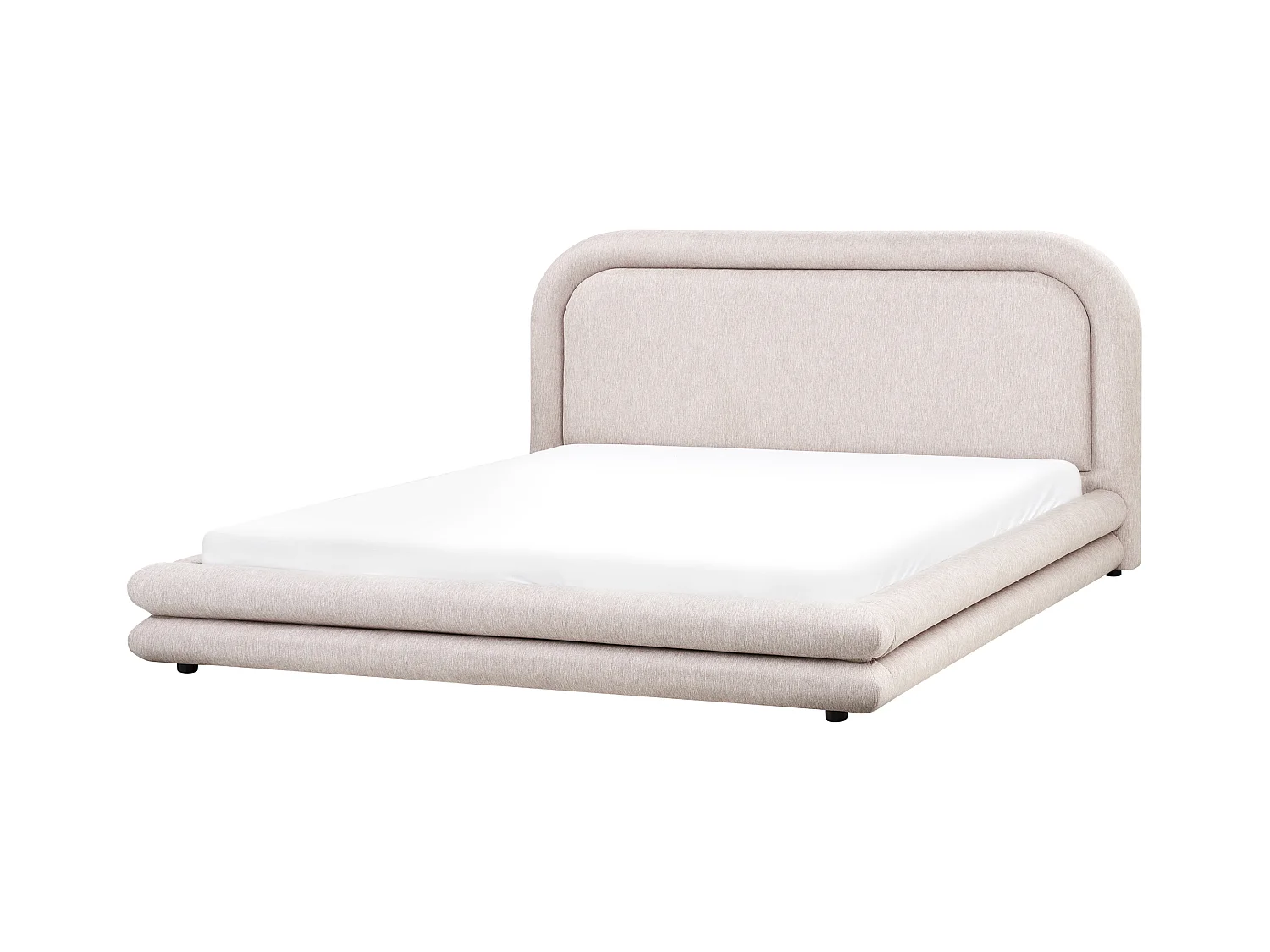 Lit avec sommier Lin synthétique LAVARDENS 180 x 200 cm Taupe