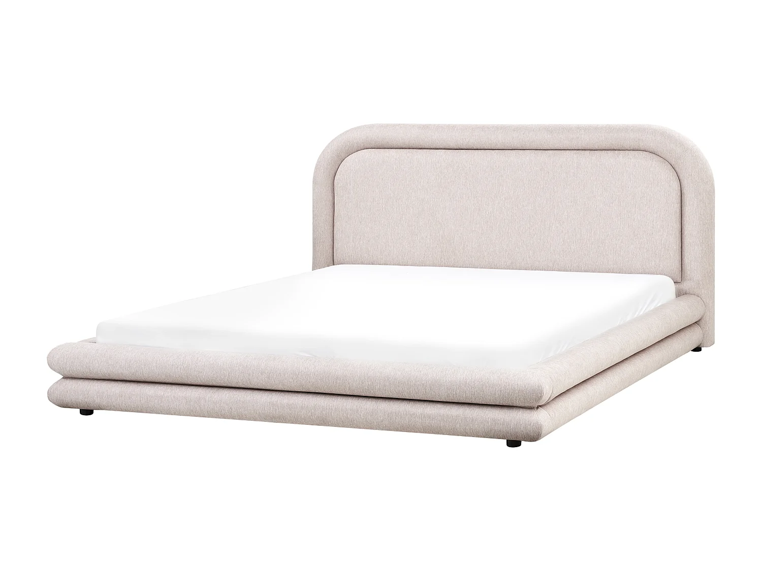 Lit avec sommier Lin synthétique LAVARDENS 180 x 200 cm Taupe