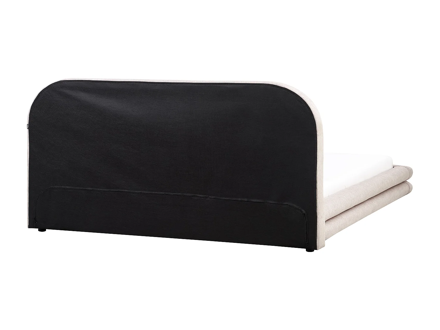 Lit avec sommier Lin synthétique LAVARDENS 180 x 200 cm Taupe