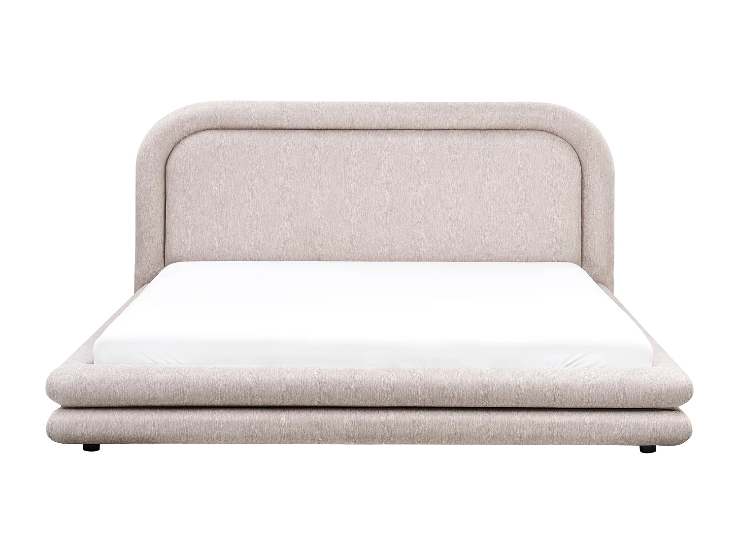 Bett mit Lattenrost Kunstleinen LAVARDENS 180 x 200 cm Taupe