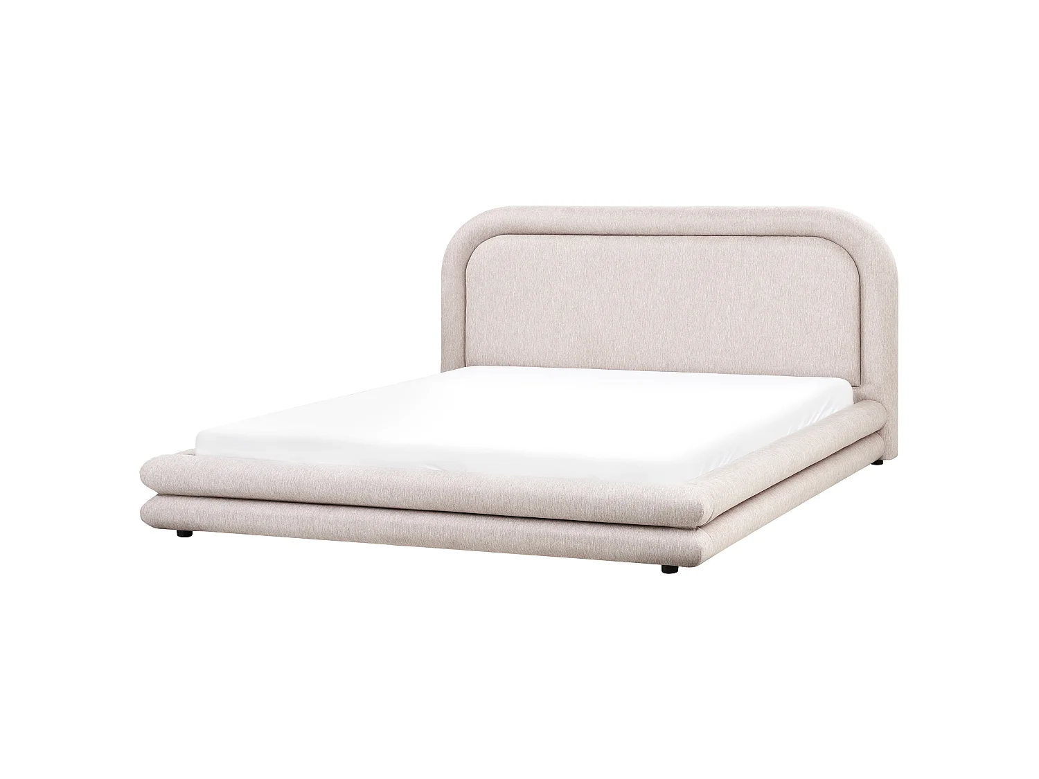 Lit avec sommier Lin synthétique LAVARDENS 180 x 200 cm Taupe