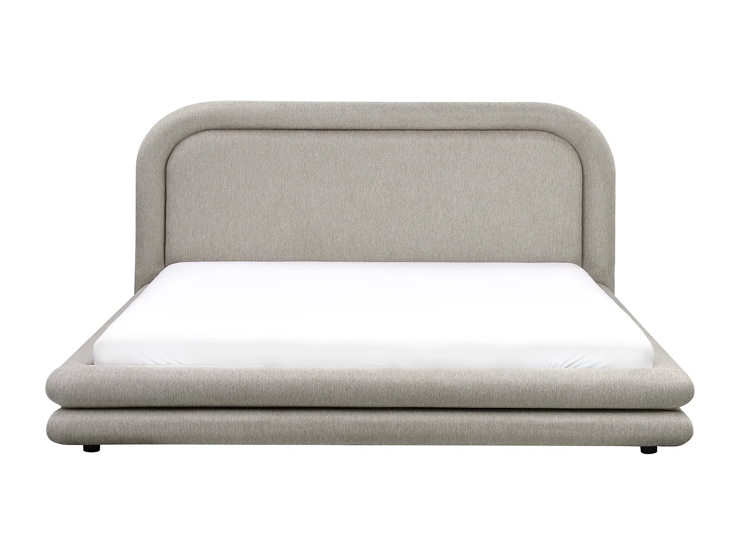 Lit à eau Lin synthétique LAVARDENS 180 x 200 cm Taupe