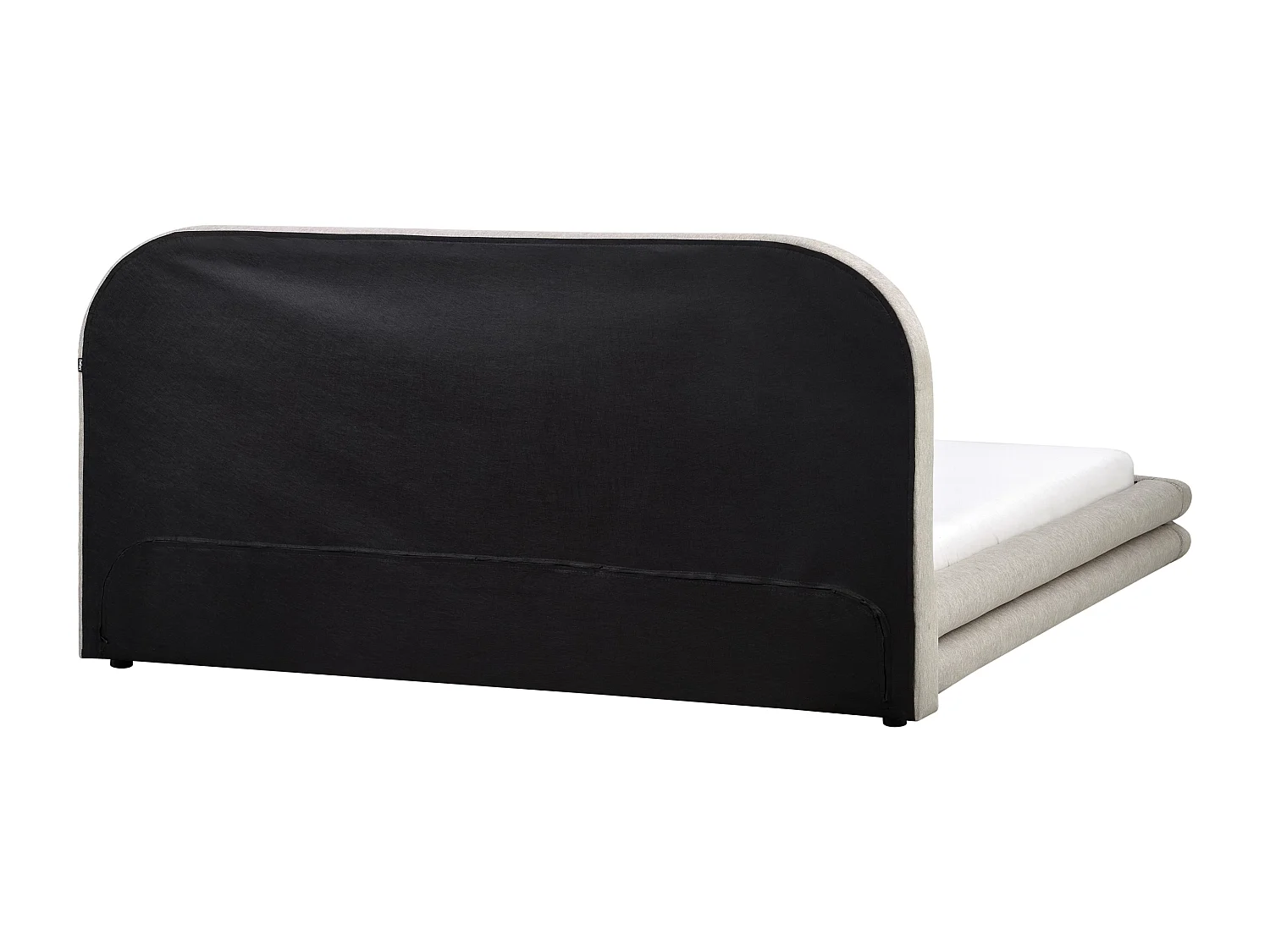 Lit à eau Lin synthétique LAVARDENS 180 x 200 cm Taupe