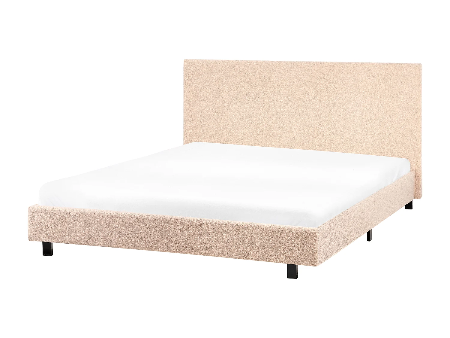 Lit à eau Bouclé ALBI 140 x 200 cm Beige