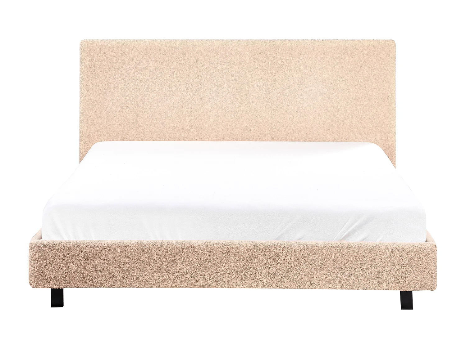 Lit à eau Bouclé ALBI 140 x 200 cm Beige