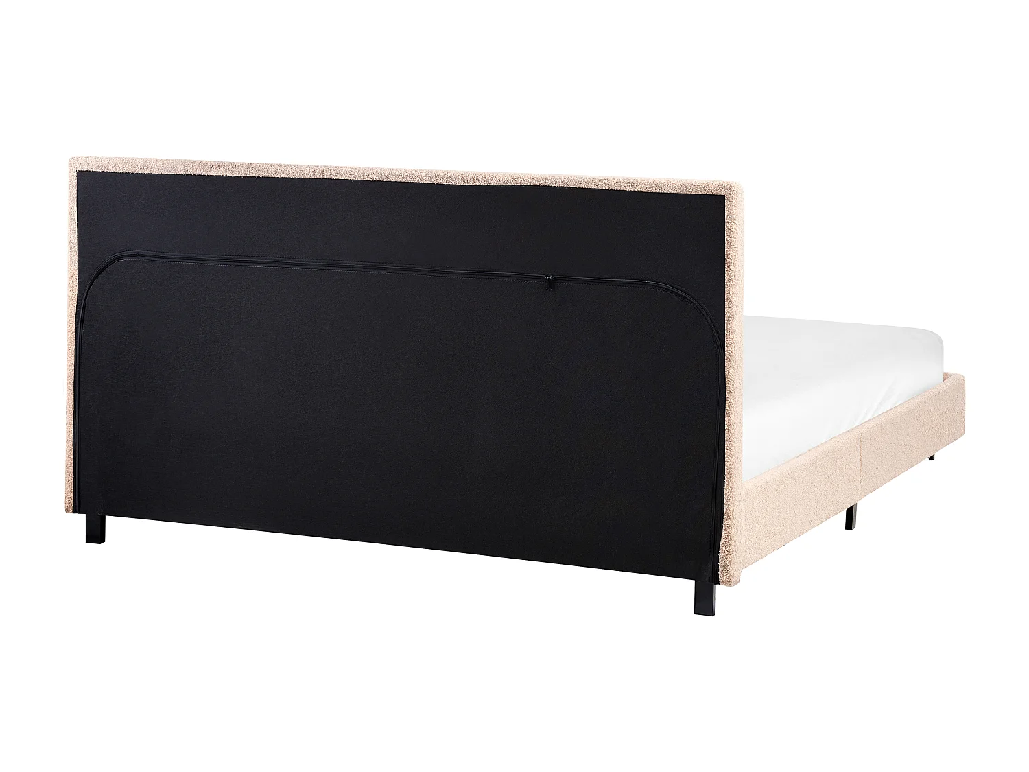 Lit à eau Bouclé ALBI 140 x 200 cm Beige